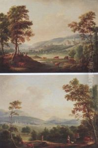 Landschaft Mit Klostern Im Mittelgrund by Christian Georg Schuetz the Younger