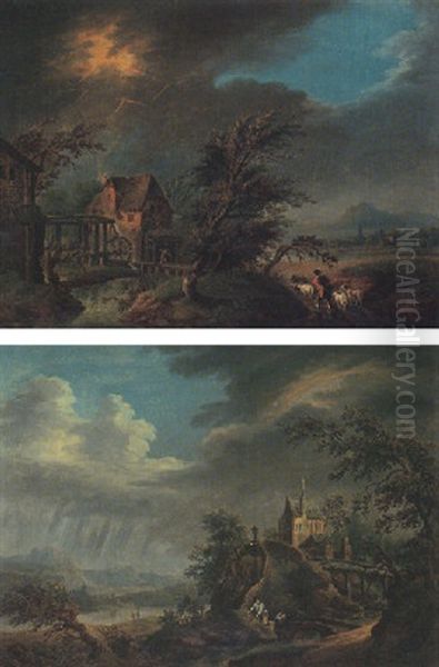 A Landscape With A Watermill Struck By Lightning - view 1
