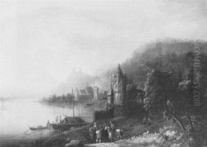 Rheinlandschaft by Christian Georg Schuetz the Younger