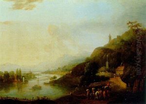 Rheinlandschaft by Christian Georg Schuetz the Younger