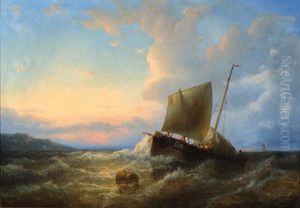 Seascape by Johannes Frederick Schuetz