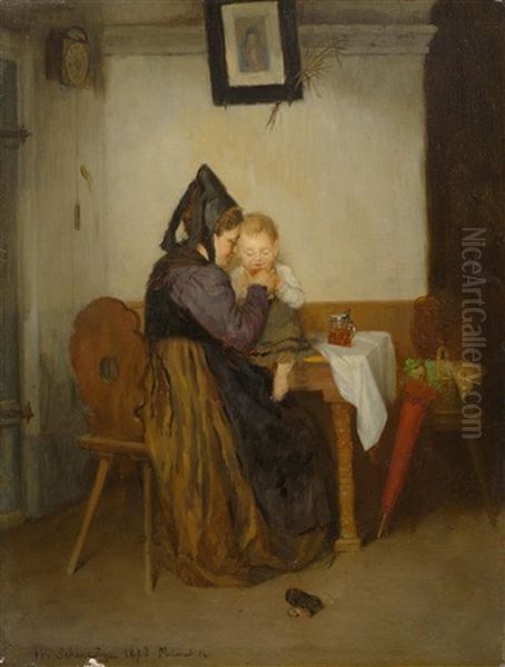 Mutter Mit Kind In Einer Stube - view 1