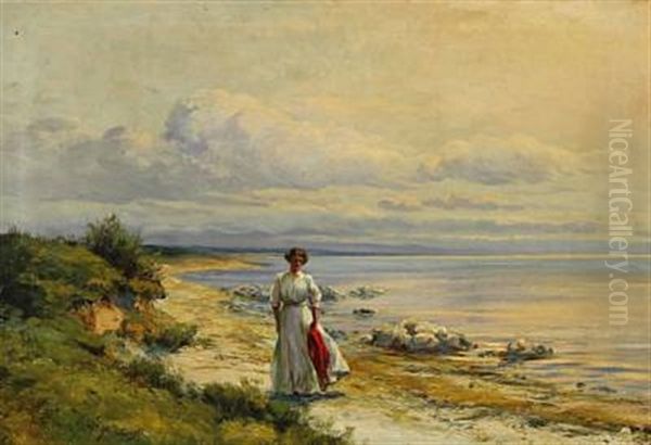 A Young Woman On The Beach - view 1