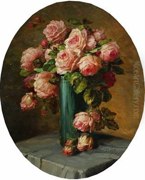 Still Life With Pink Roses In A Vase - view 1