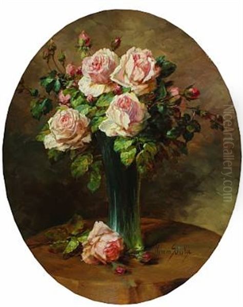 Still Life With Pink Roses In A Vase - view 1