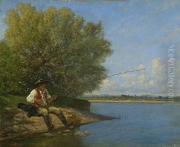 Angler Am Fluss - view 1