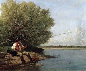 Angler An Der Isar by Louis Frederic Schuetzenberger