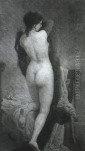 Stehender Weiblicher Akt In Ruckenansicht by Louis Frederic Schuetzenberger