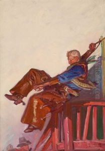 Jumping Off The Balcony by Remington Schuyler