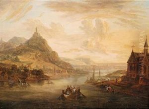 Abendliche Flusslandschaft