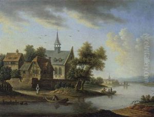 Flusslandschaft by Franz Schuez