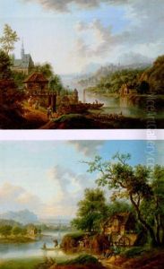Flussandschaft by Franz Schuez