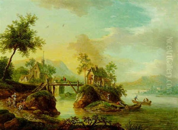 Fluslandschaft Mit Figurenstaffage - view 1