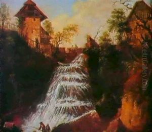 Wasserfall Bei Rheinfelden by Franz Schuez