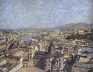 View Of Salzburg by Friedrich Schuz