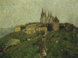 Ansicht Von Prag Mit Hradschin Und St. Veit by Friedrich Schuez
