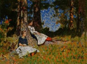 In Der Sonne Ausruhende Madchen by Friedrich Schuez