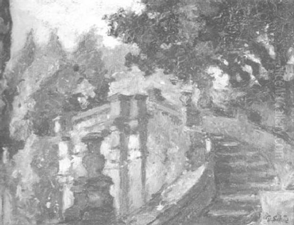 Parklandschaft Mit Bogenbrucke - view 1