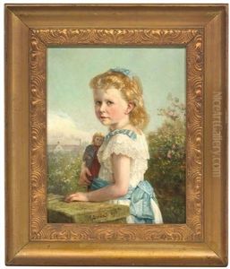 Portrait Der Elisabeth Faber Als Kind Mit Ihrer Puppe Gertrud Auf Dem Arm