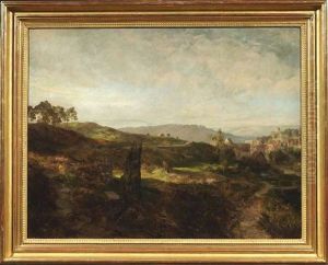 Blick In Eine Weite Schwabische Sommerlandschaft by Theodor Christoph Schuez
