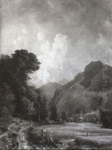 Sommertag Im Bewaldeten Hochalpental by Theodor Christoph Schuez