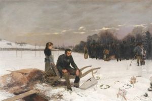 Auf Dem Friedhof by Emil Schwabe