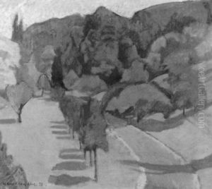 Strasse In Bewaldeter Hugellandschaft