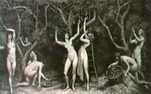 Nymphs Collecting Apples