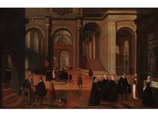 Kircheninneres Mit Figurenstaffage - view 1
