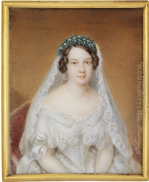 Freifrau Von Schwarz-semborn Nee Dambock As A Bride - view 1