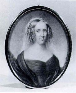 Bildnis Einer Blonden Dame In Blauem Kleid Und Spitzenschleier