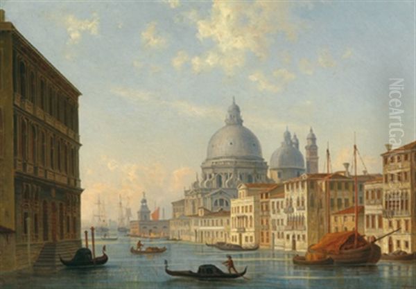 Kanal In Venedig - Blick Auf Santa Maria Della Salute - view 1