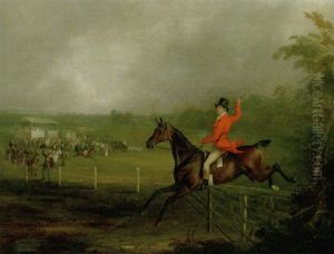 John Spence Clearing The Last Hurdle by Charles Henry Schwanfelder