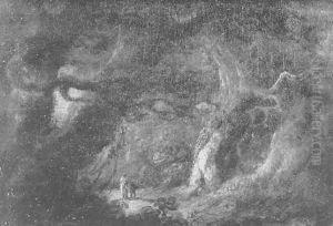 Waldweg Mit Staffagen by Charles Henry Schwanfelder