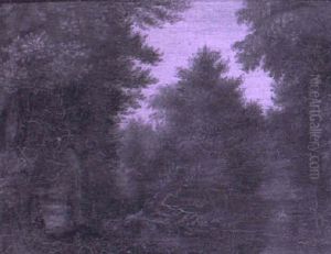 Gentlemen Out Duck Shooting In A River Landscape by Charles Henry Schwanfelder