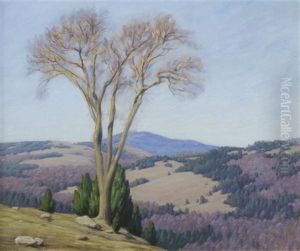 Landscape With Mountains by Andrew Thomas Schwartz