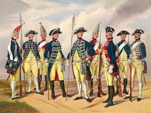 Preusische Soldaten Um 1786 by Gustav Schwarz