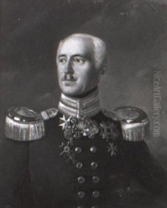 Brustbild Eines Herrn In Preusischer Uniform by Gustav Schwarz