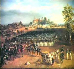Regimental Manoeuvres At Krasnoe Selo by Gustav Schwarz