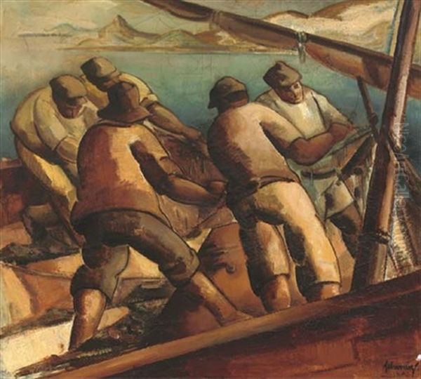 Sardinevissers - Sardine Fishermen - view 1