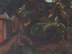 A Farmyard by Mommie Schwarz