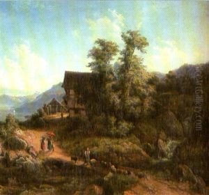 Am Vierwaldstattersee Bei Beckenried by Jakob Schwegler