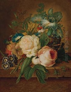 Floral Still Life by Hendrik Schwegman