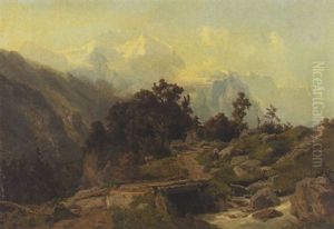 Gebirgstal Im Fruhherbst by Carl Schweich