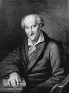 Bildnis Eines Herren Mit Buch by Karl Gottlieb Schweikart