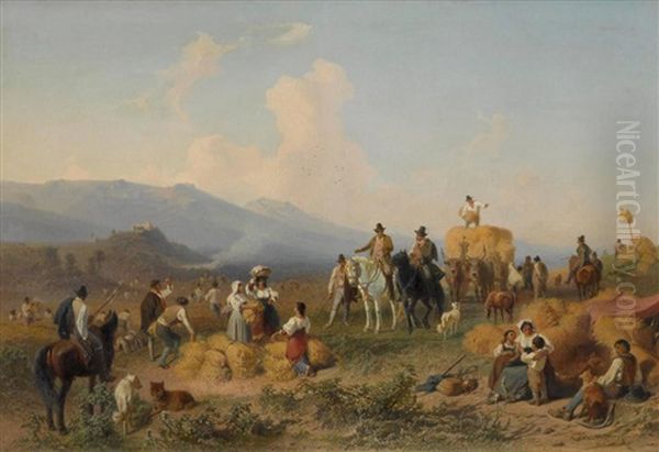 Getreideernte In Der Romischen Campagna - view 1