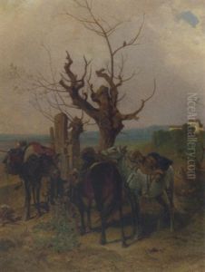 A Pause From The Journey, Italy by Ernst Schweinfurth