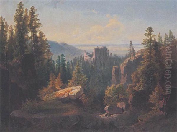 Blick Auf Burg Alt-eberstein - view 1