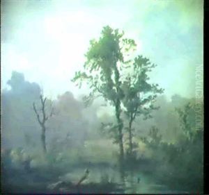 Rotwild In Der Au by Ernst Schweinfurth