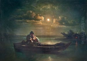 Csonakazo Szerelmespar by Carl Schweinger the Younger
